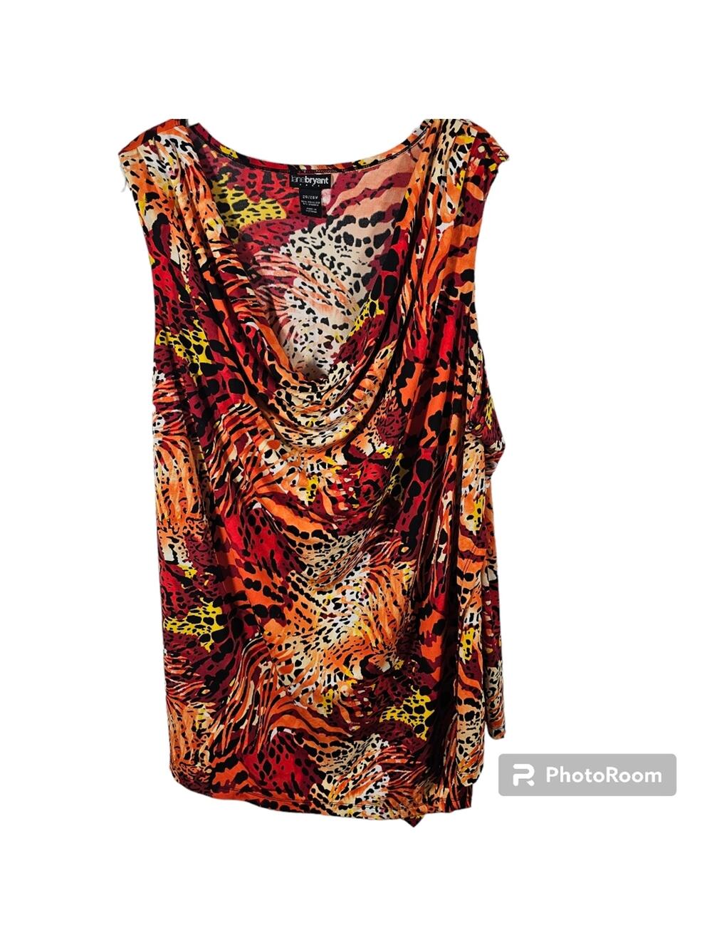 Lane Bryant Sleeveless Animal Print Top Women's Size 26/28W